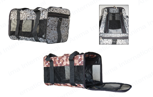 Designer dog travel carrier tote bag