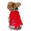 Dog zipper sweatshirt red