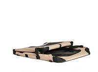 Soft folding collapsible portable beige dog crate