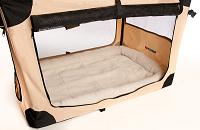 Great Paw bolster dog bed in soft dog crate