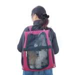 Burgundy dog backpack