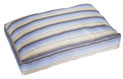 Square dog pillow bed - blue stripe