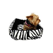 Small black square designer dog bed
