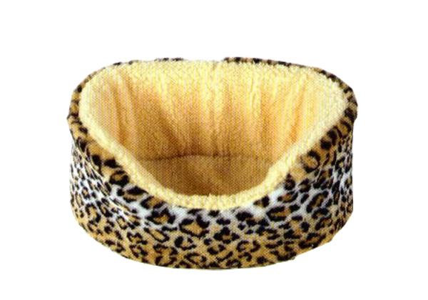Mini dog lounger bed - leopard