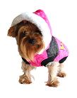 Pink designer dog jacket - front view