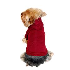 Burgundy pullover dog sweater