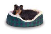 Pet Nest paw print round orthopedic dog bed 