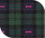 Cedar Max dog bed bone plaid