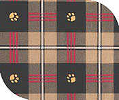 Cedar Max dog bed red paw