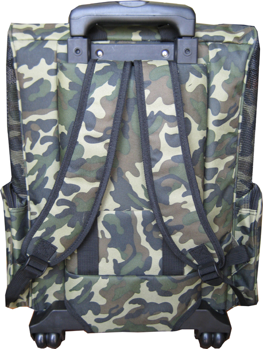 Camouflage dog backpack pet carrier rearview