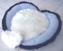 Blue Heart-shaped designer dog bed