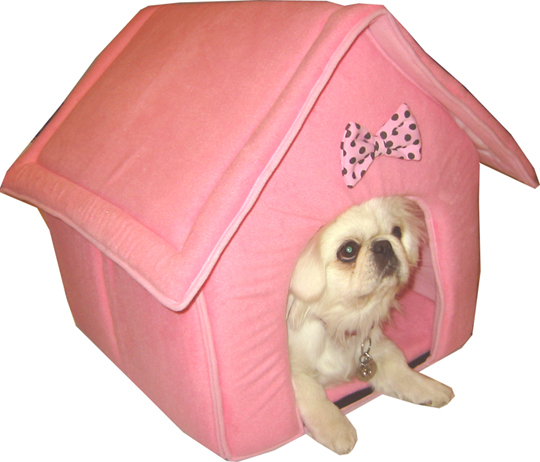 Collapsible designer dog house (princess pink)