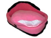 Pink designer dog bed w/polyfill cushion